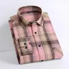 Mannen Casual Shirts Klassiekers Flanel Mannen Plaid Shirt 2023 Herfst Mannelijke Lange Mouw Katoen Business Office Geborsteld Man Tops