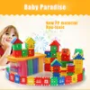 203Pcs/Set DIY Handmade Assembled House Blocks Puzzles Toys for 3-6 Years Girls Boys Kids Children's Educational Learning Games