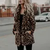 Женское меховое пальто из искусственного меха 2020, роскошное пальто из искусственного меха для женщин, осень-зима, теплая мода, леопардовое женское пальто из искусственного меха, повседневная куртка 6Q2347 YQ230925