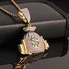 Anhänger Halsketten Klassische Männer Geld Tasche Halskette Mode Bargeld Münze Hip Hop Charm Bead Schmuck Geschenk Für Männer Und Frauen251b