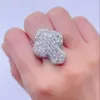 Baguette Hot VVS Baguette Moissanite Ring Iced Out Past Diamond Tester 925 Gioielli in argento