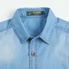 Chemises décontractées pour hommes Marque Causal Camisa Denim Hommes 2023 Chemise à manches courtes Coton Col rabattu Masculina Plus Taille