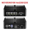 Mini PCS 12th Gen Intel Firewall Computer N100 N5105 Soft Router 4X 2.5G I226 I225 LAN NVME Industrial Fanless Mini PC PFSense Pve ESXI 230925