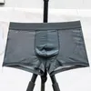 Sous-vêtements pour hommes, en soie glacée, transparent, sous-vêtements sexy pour hommes, culotte taille basse, lingerie intime