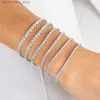 Charm Bracelets Tennis Chain Bracelets For Women Fashion Small Cubic Zircon Crystal Rose Gold Color Wedding Party Friends Gift Jewelry KC128M Q230925