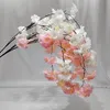 Flores decorativas de casamento seda flor de cerejeira ramo de árvore flores artificiais