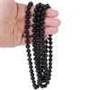 Chains 2X Fashion Faux Pearl Long Sweater Chain Necklace--Black