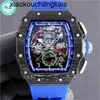 Milles Watch Automático SuperClone KV Fábrica Multi-função Rm11-04 WiCarbon fibra safira Navio por FedexAML7AML7