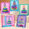 Artes e artesanato cutucando artesanato brinquedos diy para crianças meninas artesanato brinquedos para crianças princesa poke bordado poke arte artesanato brinquedos crianças presentes 230925