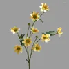 Decorative Flowers Artificial Flower Daisy Small Tea Roses Buds Vases For Home Decor Accessories Wedding DIY Gifts Long Stem Fake