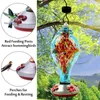 Bahçe Dekorasyonları Renkli Sinek Kuşları Gıda Besleyicisi El Üflemeli Cam İçen Su Besleme Kasesi Yard Dekorasyonu için 230923
