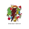 Notions Kerst opstrijkstickers Transfer Heat Transfers Design Sticker opstrijkbare vinylpatches Cartoon Kerst Grinch Applicaties voor kleding Hoed Kussen Rugzak