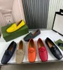 59 Model Designer Men loafers skor gul blå orange mockasins italienska skor glid på män klädskor original manlig kontorsfest