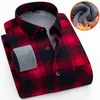 Männer Casual Hemden Männer Winter Fleece Männlich Langarm Plaid Gute Qualität Mann Dicker Warm Slim Fit Größe L-5XL