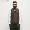 Men's Vests S-4xl Mens Suits Vests Winter Male Vusiness Blazer Waistcoats For Wedding Single-Breasted Button Solid V-Neck Top Clothes C98 L230925