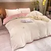 Bedding Sets 2023 Super Comfortable Magic Velvet Solid Color Duvet Cover Bedspread Pillowcases Set Blanket Bed Sheet