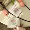 Portafoglio coreano Tulip Portafoglio femminile con cerniera Fermasoldi Studenti Portamonete multifunzionale di grande capacità Porta carte Portamonete in pelle PU