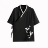 Camicie casual da uomo Camicia kimono giapponese da strada Camicia cinese retrò ricamata Cheongsam Abbigliamento asiatico Tang Suit Hanfu Cardigan Top