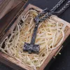 Ожерелье с подвеской в виде молотка викингов железного цвета с цепочкой из нержавеющей стали для мужчин Gift331Y