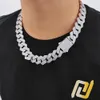 Girocolli HOYON Catena cubana Collana da uomo S925 Colore argento Gioielli Hip Hop Rock Lusso Zircone Diamante Collo Collares 16-24 pollici 230923