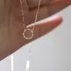 سلاسل مساعد S925 Sterling Silver Silver Luxury Companting Zircon rowen rolled Necklace for Women Netclaces Home Jewelry Gifts