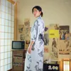 Etniska kläder män japanska samurai kostymer kimono jinbei hem bär lös bomull yukata traditionell pyjamas nattklänning robe ff2337