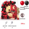 Autres fournitures de fête d'événement Kit d'arche de guirlande de ballon rouge Kit de ballons de confettis rouges noirs de mariage de Noël Baby Shower Party Anniversaire Saint Valentin Décoration 230923