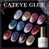 Unha Polonês Brilhante Cat Eye Gel Polonês Ímã Reflexivo Manicure Semi Permanente Tintas Verniz Híbrido Colorido Glitter Uv Nail Art Glitter 230923