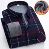 Männer Casual Hemden Männer Winter Fleece Männlich Langarm Plaid Gute Qualität Mann Dicker Warm Slim Fit Größe L-5XL