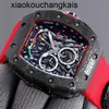 Orologio RichrsMill Orologio svizzero VS Factory Fibra di carbonio Automatico La tecnologia rosso nero è la più costosa rm011Zaffiro in fibra di carbonio Spedito da FedexERKSHT3ZHT3ZD