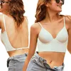 Women's Shapers Push Up Bra Backless Women Bras Low Cut Sexy Plunge Brassiere Open Back Wedding Underwear Invisible Seamless Deep V Lingerie