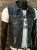 Coletes masculinos jeans denim colete velo mens gilet tático motociclista homme sem mangas jaqueta masculina tanque