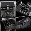Fibre de carbone pour Mercedes Benz classe C W204 voiture changement de vitesse intérieur climatisation panneau CD lampe de lecture couverture garniture voiture autocollants Ac185F