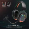 سماعات الرأس Fifine Dynamic RGB Gaming Headset مع سماعات ميكروفون فوق الأذن 7.1 PCER Sound PC 3 EQ Game Movie Music 230923