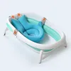 Bathing Tubs Seats Bath Mat Bathing Seat Supporting Mat born Safe Bathing Adjustable Soft Bathtub Net Pocket 230923