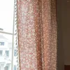 Curtain Home Antique Floret Window For Living Room Floral Embroidered Linen Textured Drapes Bedroom Ring Top