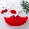 Clothing Sets Children's Suit Cute Girls Outfits Boutique Flower Lace Bow Tulle Tutu Skirt For Toddler Girl Clothes Summer Costumes