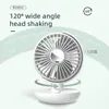 Elektrische ventilator 360 ° rotatie circulatiepomp Draadloos draagbaar multifunctioneel huis Stille ventilator Desktop luchtkoeler kinderslot
