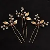 Pinces à cheveux épingles de mariée élégantes perles poignées de mariage en forme de U crista fleur épingle à cheveux Rose pour femmes filles