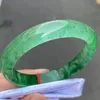 Bangle Enviar Certificado Natural Jadeite Myanmar Jade Pulseira Mulheres Jóias Finas Birmânia Jades Pulseiras Para Namorada Mãe Presente