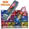VBON Tek Kullanımlık Vape Kalem Kiti 9000 9K Puflar Şarj Edilebilir Pil Önceden doldurulmuş 18ml Pods Buharlaştırıcı Buhar Cihaz Kitleri