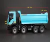 Fury Bear 1/14 8x4 덤프 트럭 전체 차량 통합 교량 Tamiya Lesu RC 트럭 트레일러 Tipper 장난감 소년 선물