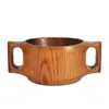 Mugs Hold The Handle With Both Hands Dig Whole Wood Empty Children's Environmental Protection Bowl Cup