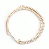 10k Gold 3mm moissanite 35+8mm Necklace Charm chain GOOD Quality for DIY Jewelry Making Women Fashion necklace