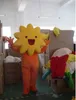 Costume da mascotte di girasole di simulazione di Halloween, spettacolo di scena, costume da bambola di cartone animato, costume da bambola