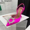 Nya bröllopsklänningskor 7cm 10 cm Begum Bowknot Butterfly Pvc Pumpar High Heels Diamond Shine Sandals Rhinestone Transparent Women Crystal High Heels Shoe