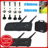 Walkie Talkie 4 Användare Fotbollsdomare 1200m Intercom Headset EJEAS V4C Full duplex Bluetooth -hörlurar Soccer Conference Interphone HKD230925