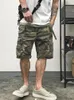 Herenshorts Zomer Heren Katoen Camouflage Loose Fit Meerdere zakken Mode Knielengte Casual Mannelijke Safaristijl Cargo