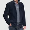 Vestes pour hommes Printemps Automne Veste pour hommes Rétro Col rabattu Lâche Manches longues Vêtements Casual All-Match Mélange Chemise Manteau Homme Tops