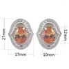 Boucles d'oreilles Eulonvan luxe 925 en argent Sterling mariage pour femmes bijoux accessoires goutte Champagne zircon cubique S-3723